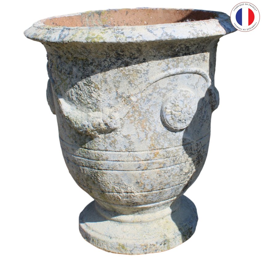 Materials of yesteryear: ANDUZE VASE IN RECONSTITUTED STONE PM H54