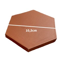 Materials of yesteryear: RED HEXAGONAL TERRACOTTA TILE 10.5x0.8