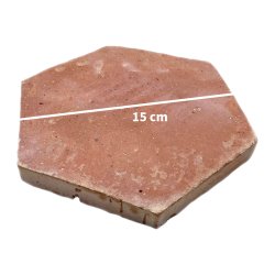 Materials of yesteryear: HEXAGONAL TERRACOTTA TILE WITH AGED FINISH PATINA 15x2