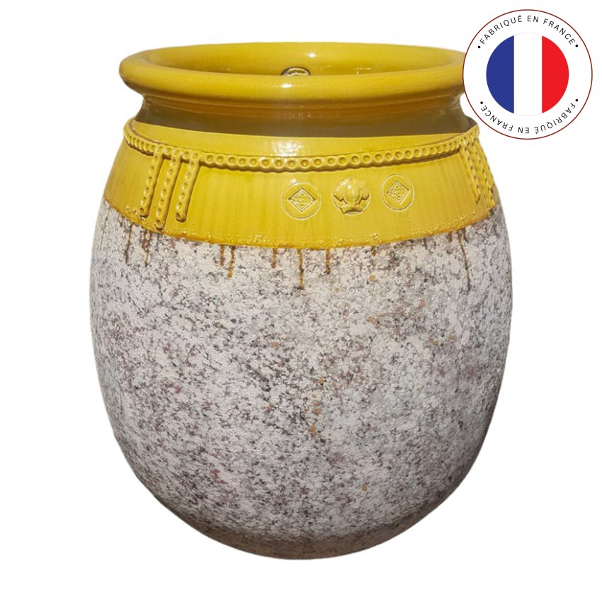 Materials of yesteryear: YELLOW GARLAND DROP JAR TRADITION H80