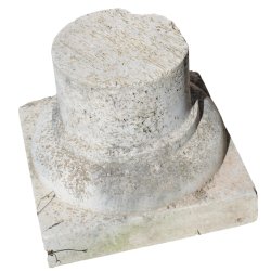 Materials of yesteryear: SMALL OLD BASE IN RECONSTITUTED STONE H35