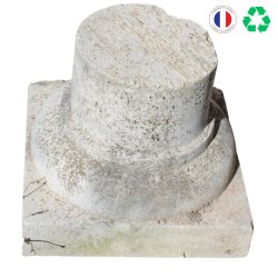 Materials of yesteryear: SMALL OLD BASE IN RECONSTITUTED STONE H35