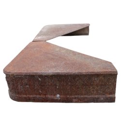 Materials of yesteryear: PAIR OF CAST IRON FIREPLACE CORNERS H13
