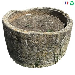 Matériaux d'Antan : GRAND BAC ROND ANCIEN EN PIERRE D110