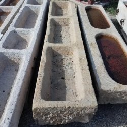 Materials of yesteryear: 3 STONE TROUGHS L240