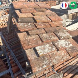 Materials of yesteryear: BURGUNDY FLAT TILE 22x14x1.5