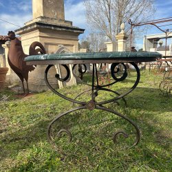 Materials of yesteryear: GREEN MARBLE TABLE