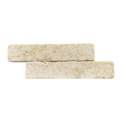 Matériaux d'antan : BRIQUETTE EN PIERRE 25 X 5 X 3 JAUNE VIEILLIE AU TAMBOUR