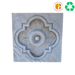 Materials of yesteryear: DECORATED MARBLE SLAB WITH CARVED QUATREFOIL