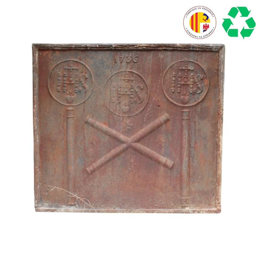 Materials of yesteryear: CAST IRON FIREPLACE PLATE H86