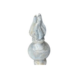 Materials of yesteryear: NINETEENTH CENTURY FLAMED FINIAL IN ZINC H66