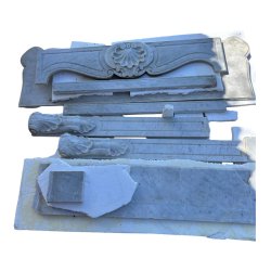 Materials of yesteryear: ANTIQUE WHITE MARBLE FIREPLACE H104