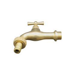 Materials of yesteryear: FAUCET WITH SHINY BRASS SCREWS