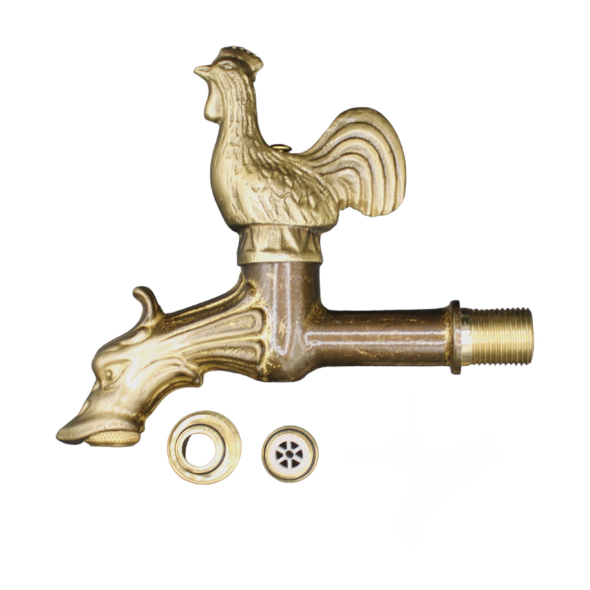 Materials of yesteryear: ROOSTER AND DRAGON FAUCET