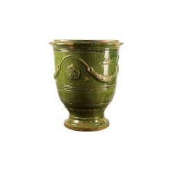 Anduze vase n°1 aged traditional green