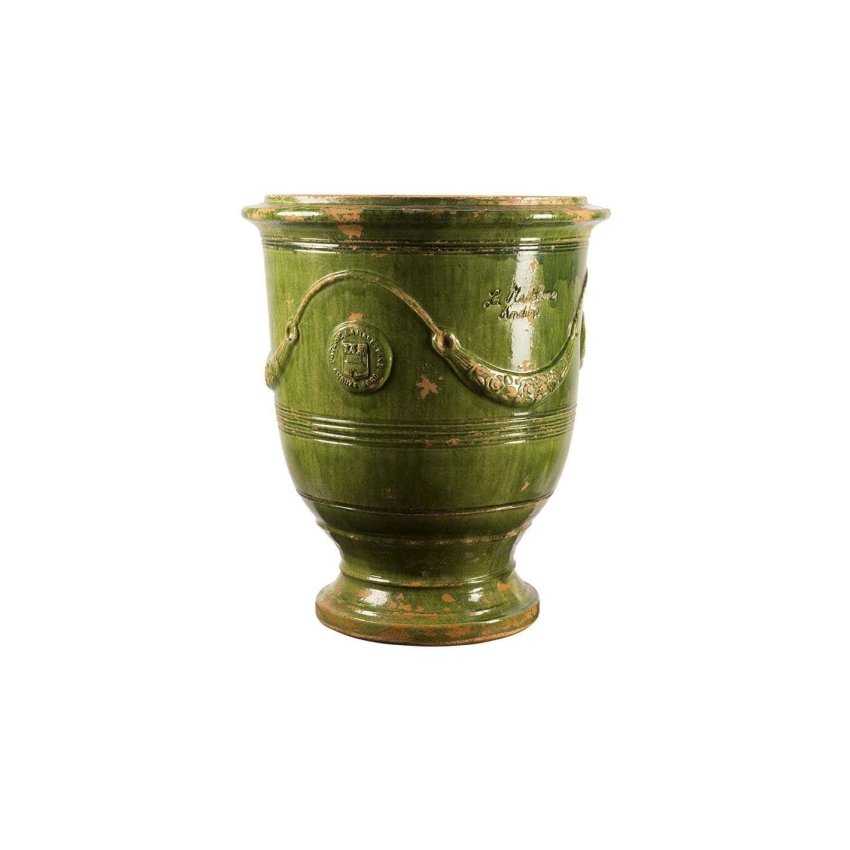 Anduze vase n°1 aged traditional green