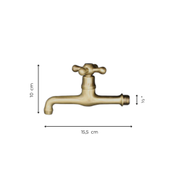 Matériaux d'Antan : ROBINET RETRO LAITON VIEILLI 1/2"