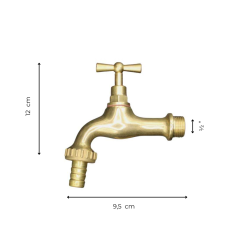 Materials of yesteryear: FAUCET WITH SHINY BRASS SCREWS