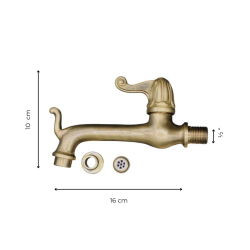 Matériaux d'Antan : ROBINET PORTE-SEAU LAITON 16CM