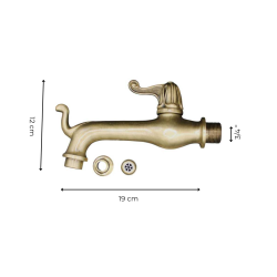 Materials of yesteryear: BRASS BUCKET HOLDER TAP 19CM