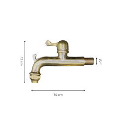 Materials of yesteryear: BRASS BUCKET HOLDER TAP 14 CM