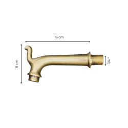 Matériaux d'Antan : BEC DE FONTAINE AVEC ACCROCHE SEAU 16 CM