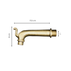 Materials of yesteryear: FOUNTAIN SPOUT WITH BUCKET HOOK 18 CM