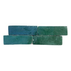 Materials of yesteryear: ZELLIGE GREEN 14.5x4.5x2.5