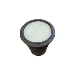Materials of yesteryear: MINI VASE ANDUZE CANDLE NATURAL BLACK EARTH H14