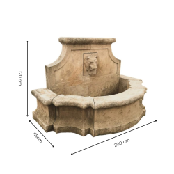 Matériaux d'Antan : FONTAINE MURALE AVEC TÊTE DE LION H120