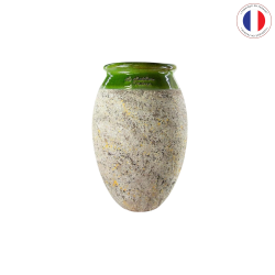 Materials of yesteryear: BIOT OLIVE JAR GREEN COLLAR H120