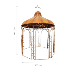 Matériaux d'Antan : KIOSQUE ROND FEUILLES FER H400