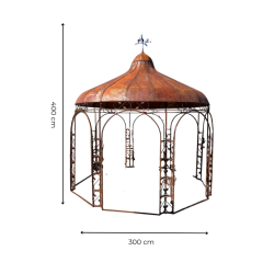 Materials of yesteryear: KIOSK ROUND LEAVES IRON H420