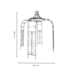 Materials of yesteryear: ROUND IRONWORK KIOSK H340