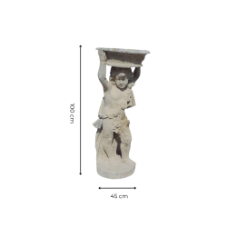 Materials of yesteryear: STATUE PUTTO BASKET ON THE HEAD H100