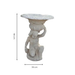 Materials of yesteryear: STATUE PUTTO LEFT BASKET H90