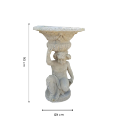 Materials of yesteryear: STATUE PUTTO STRAIGHT BASKET H90