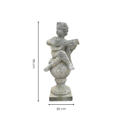 Materials of yesteryear: STATUE PUTTO BALL MUSICIAN MANDOLIN H100