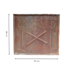 Materials of yesteryear: CAST IRON FIREPLACE PLATE H86