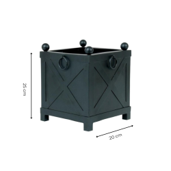 Materials of yesteryear: BLACK SQUARE PLANTER 20X20CM