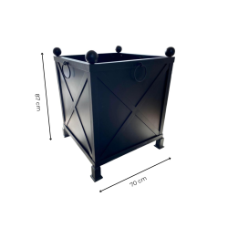 Materials of yesteryear: LARGE BLACK ORANGE SQUARE TANK H87