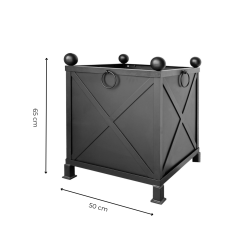 Materials of yesteryear: BLACK SQUARE PLANTER 50X50CM