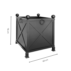Materials of yesteryear: BLACK SQUARE PLANTER 60X60CM
