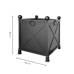 Materials of yesteryear: BLACK SQUARE PLANTER 80X80CM