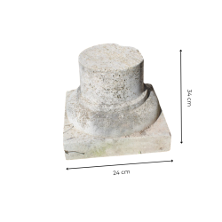 Materials of yesteryear: SMALL OLD BASE IN RECONSTITUTED STONE H35