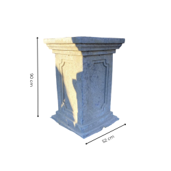 Matériaux d'Antan : SOCLE PLASTRON PIERRE PATINE SABLE H90