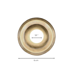 Materials of yesteryear: SINGLE ROUND ROSETTE 6 CM - 1/2