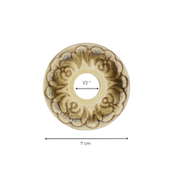 Materials of yesteryear: ROSE FLOWER ROSETTE 7 CM - 1/2