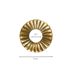 Materials of yesteryear: BRASS FLOWER ROSETTE 6 CM - 1/2"
