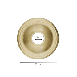 Matériaux d'Antan : ROSACE SIMPLE RONDE 10 CM - 3/4